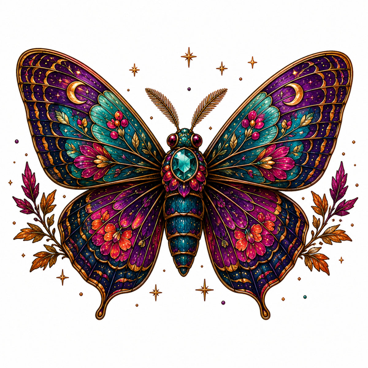 The Gilded Moon Moth – Fall Cover Minder