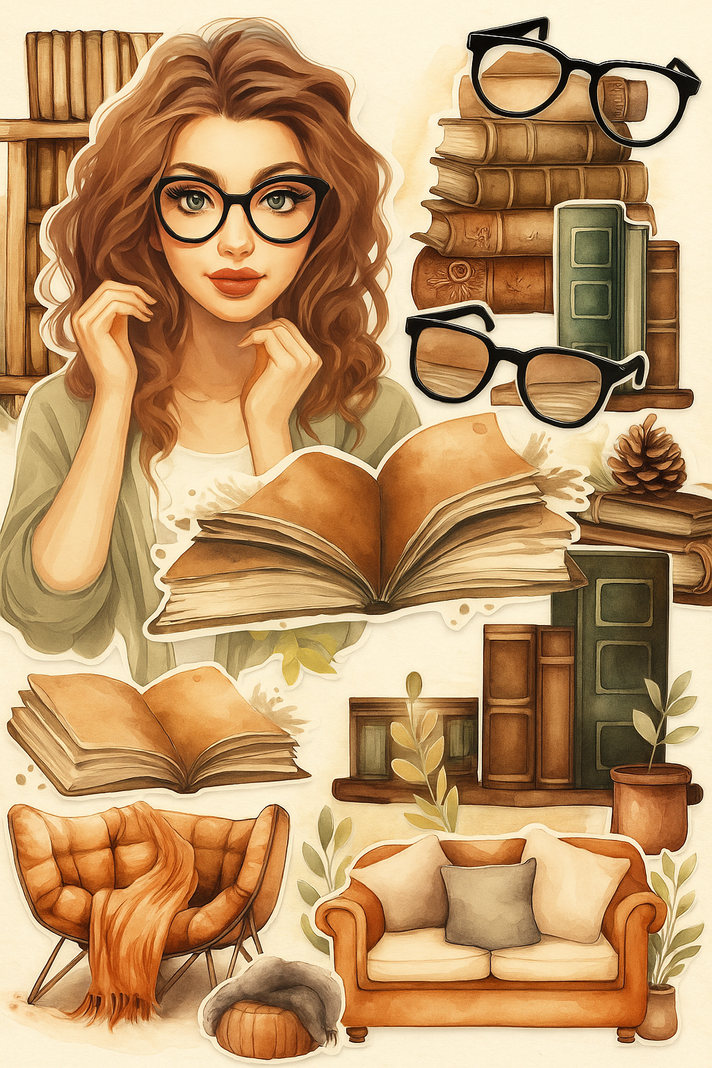 Bookworm Sticker Pack