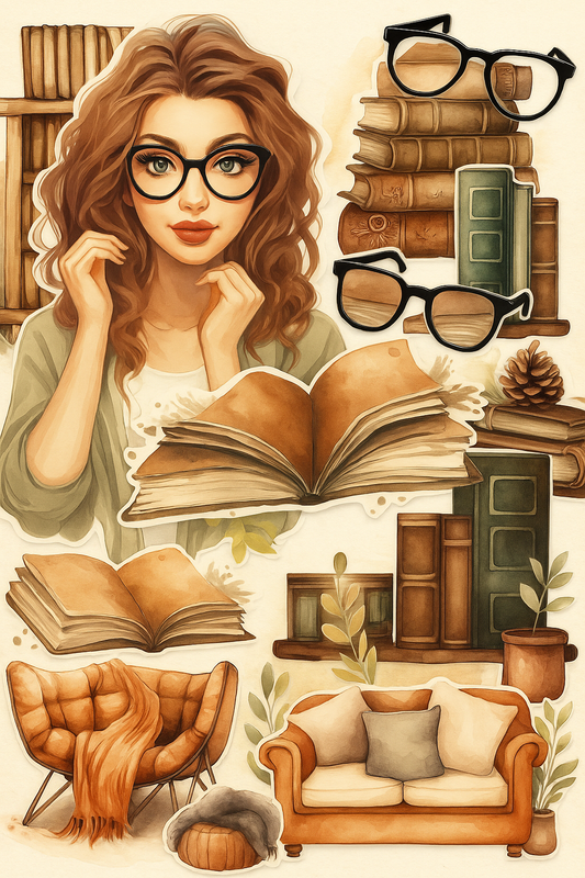 Bookworm Sticker Pack