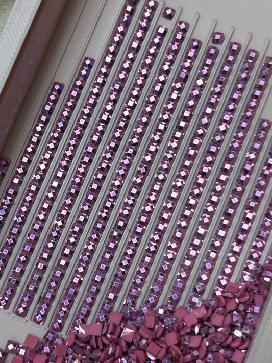 Metal Luxe Square - Rose Quartz