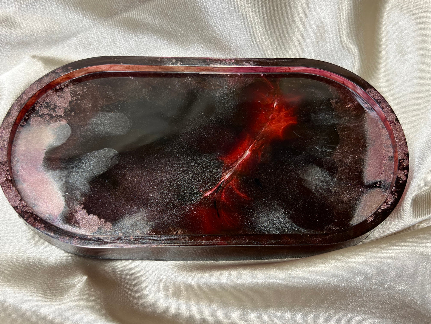 Miranda Made | Crimson Noir | Trinket Tray & Trash Pot Set