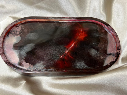 Miranda Made | Crimson Noir | Trinket Tray & Trash Pot Set