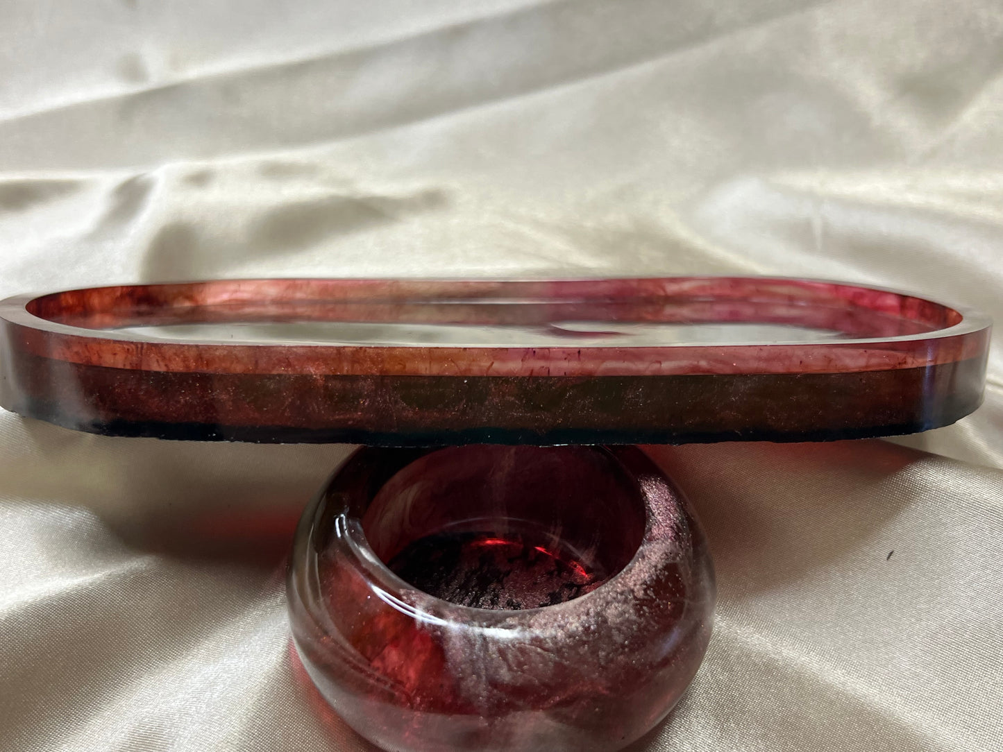 Miranda Made | Crimson Noir | Trinket Tray & Trash Pot Set