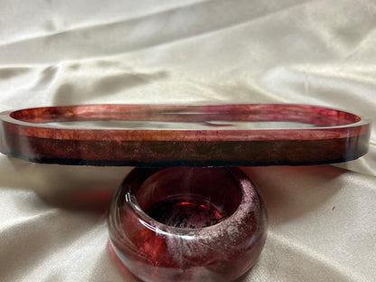 Miranda Made | Crimson Noir | Trinket Tray & Trash Pot Set