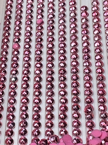 Metal Luxe Round - Rose Quartz