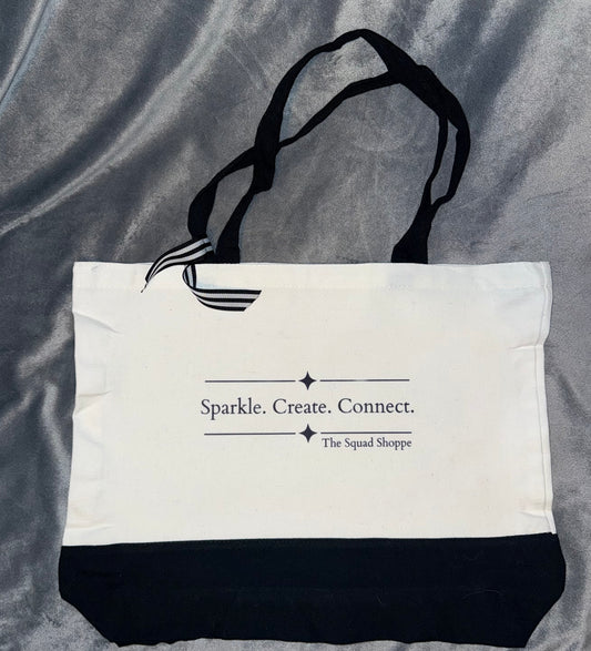 Sparkle. Create. Connect. Canvas Tote Bag